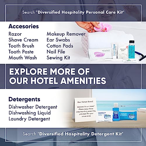Terra Pure Wild Citrus Hotel Amenities Set | 1-Shoppe Amenities Kit | 1oz Shampoo, Conditioner, Body Wash, Lotion, Bar Soap | Travel Size | 300 Pieces