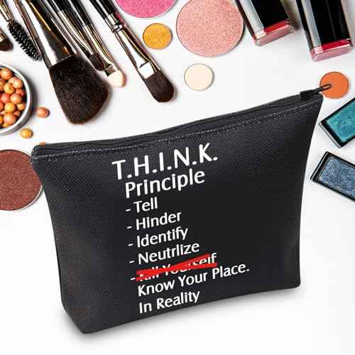 JNIAP Horror Web Series Makeup Bag Mandela Inspired Gifts T.H.I.N.K. Principle Mandela Horror Zipper Bag (Know Your Place mb)