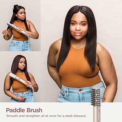 Shark HD430REF (Refurbished) FlexStyle Air Styling & Drying System, Powerful Hair Dryer Brush & Multi-Styler with Auto-Wrap Curlers, Paddle Brush, Oval Brush, Concentrator Attachment, Stone (Renewed)