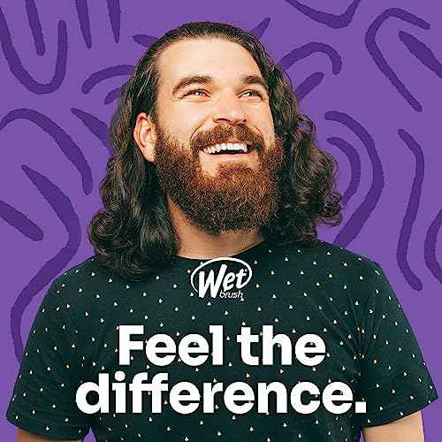 Wet Brush Detangling Hair Brush for Men, Black, Stimulates Scalp & Beard for Fuller Stronger Hair, Intelliflex Detangler Help Bristles Promote Growth & Protect from Breakage, Pain-Free