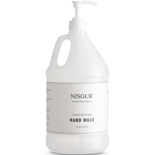 NISGUR Hotel Hand Wash in Gallon Size 1 Gallon Each Total 2 Gallon Jugs with Extra Pump Dispenser to Refill Wall-mounted and Stand Dispenser Aloe vera, Green Tea Extract Infused Hotel Toiletries