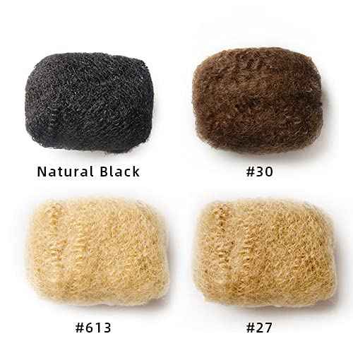 100% Human Hair for Dreadlock Extensions & Locs Repair, Afro Kinky Bulk Bundles with Crochet Hook Kit & Comb, Salon-Grade Natural Hair for Twists, Braids, Crochet Styles (16 Inch 90g)