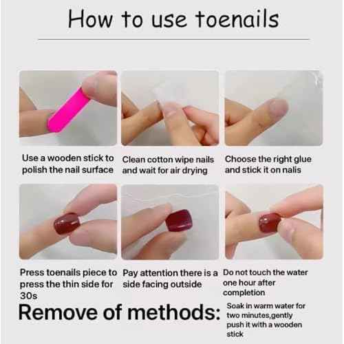 24Pcs Christmas Press on Nails Short Square Fake Nails Red False Nails Press Ons With Christmas Fruit Letter Printing Design Nail Stick on Nails Acrylic Manicure Kit Nail for Women Decor
