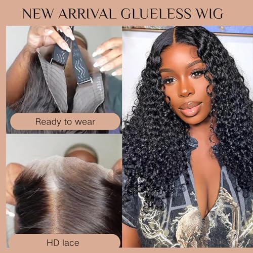 NVL Lace Front Wigs Human Pre Plucked with Baby Hair 200 Density 13x4 HD Transparent Straight Lace Front Wigs for Women Human Hair Glueless (Natural black, 22 Inch)