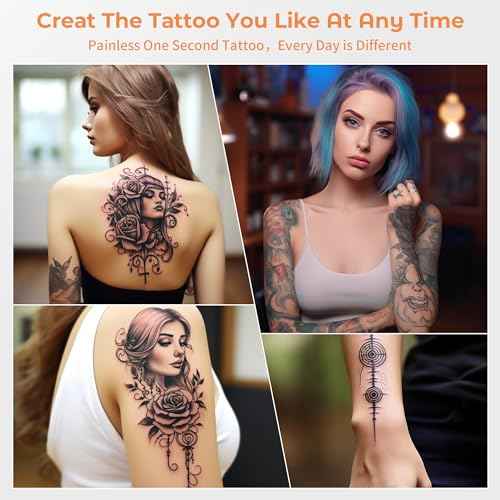 M08F Tattoo Stencil Printer,Thermal Bluetooth Tattoo Transfer Machine,Mobile Copier Printer Compatible with Phone & Laptop, with 10 Pcs Free Tattoo Stencil Transfer Paper