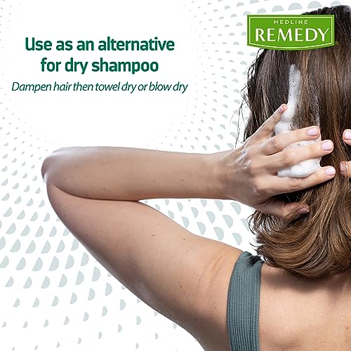 Medline Remedy Clinical No-Rinse Foam Cleanser, Vanilla Scent (4 fl oz), 24 Count, No Rinse Shampoo and Body Cleanser for Sensitive Skin, Paraben and Sulfate Free, For Face, Body, and Hair, All Ages