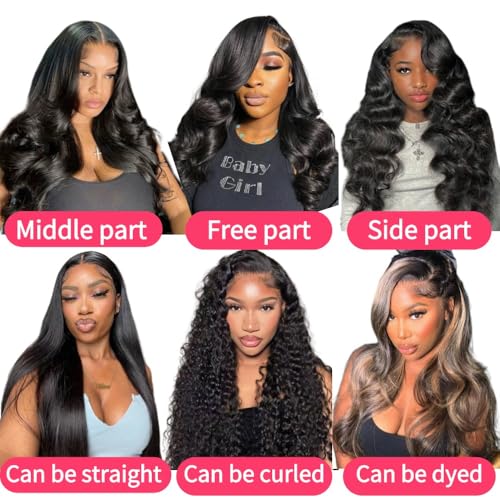 Body Wave Bundles Human Hair 16 18 20 Inch Brazilian Body Wave Human Hair 3 Bundles Natural Black Virgin Human Hair Extensions Unprocessed Wavy for Women