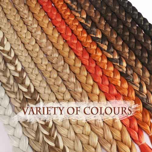 Sofeiyan Long Braid Ponytail Extension with Hair Tie Straight Sleek Wrap Around Hair Extensions Braid Pony Tail Fluffy Natural Soft Synthetic Hairpieces for Women Daily Wear, 26 inch-Ash Blonde
