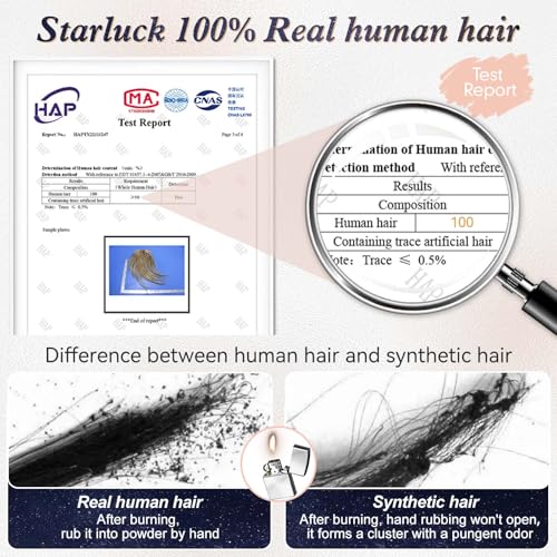 starluck Real Human Hair Toppers for Women 10 Inch Human Hair Topper no Bangs, 3 * 4.5 inches Swiss Base Suitable for ThinningHair Cover Grey Roots(Mixed Silver Grey)