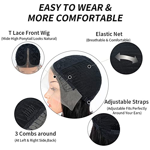 Short Straight Bob Wig 13x4x1 Lace Front Wigs for Black Women Ombre Brown Human Hair 12 Inch 150% Density Brazilian Virgin Bob Wigs Human Hair Pre Plucked with Baby Hair£¨TT1B/30 Color£©