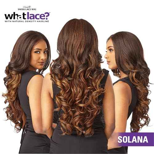 Sensationnel What Lace 13X6 Wigs - Solana Lacefrontal Hand Tied Glueless Synthetic With Natural Density Preplucked Hairline (1 JETBLACK)