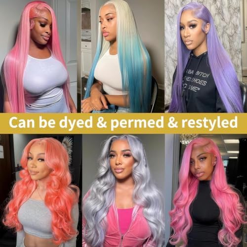 613 Lace Front Wig Human Hair 20 Inch 200% Density Body Wave 13x6 HD Transparent Lace Pre-Plucked with Baby Hair