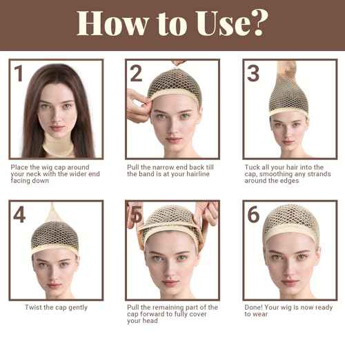 MORGLES 3 Pcs Beige Wig Caps for Long Hair, Nylon Hair Nets for Women, Mesh Wig Cap for for Women Non Slip, Accessory for Halloween Party Cosplay