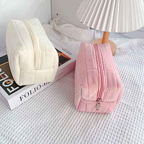 Makeup Cosmetic Bag Small Checkered Pouch Make Up Purse Bag Y2k Accessories
