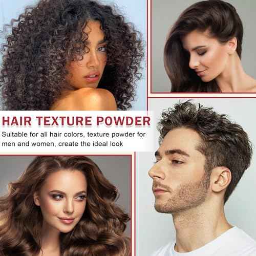 DAMUSI Hair Texture Styling Powder for Men & Women, Mattifying Hair Texturizing Volume Powder with Matte Finish, Strong Hold, Easy to Apply for All Hair Styles 0.52 Oz(Pack of 2)