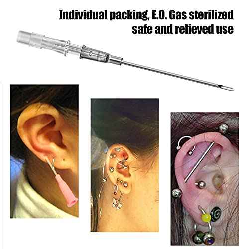 combofix 20G IV Catheter Piercing Needles - 6pcs Piecring Needles Catheter Hollow Needles for Ear, Nose, Navel, Nipple, Lip - Professional Quality for Piercing Tool Supplies£¨20G