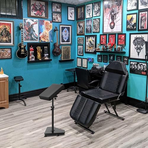 POARMEEY Adjustable Tattoo Arm Rest, Professional Heavy-Duty Stabilizer with Ergonomic Cushion & Secure Locking for Precision Tattooing