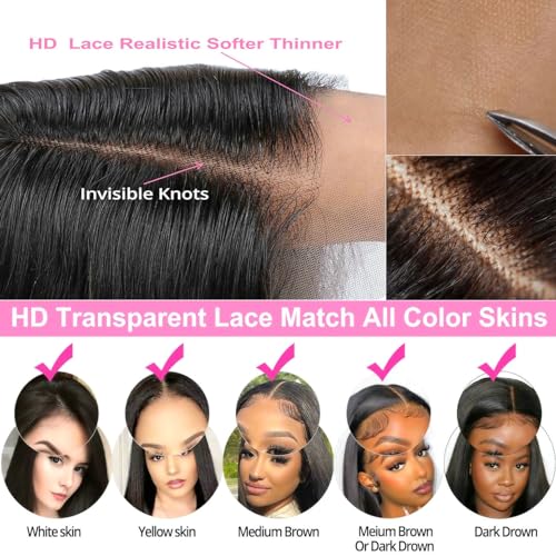 24 Inch Real 100% Human Hair Body Wave Wigs HD Front 13¡¿4 Lace Wig for Professional Female Diverse Styles