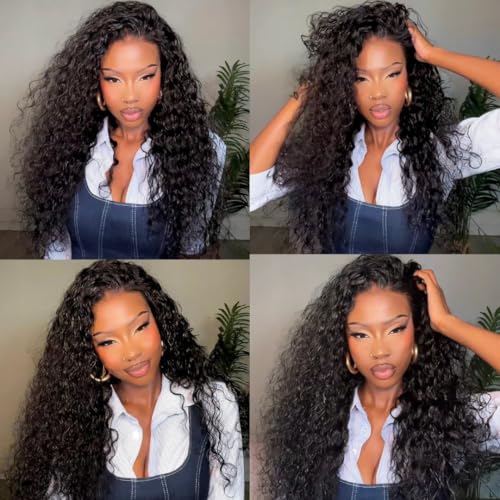 12A Water Wave Human Hair Bundles 14 16 18 Inch Raw Curly Bundles Human Hair,Ultra Double Drawn Sew In Weft No Tangle Shedding,Double Lifespan Virgin Hair,Multiple Washes Keep Texture Silky Soft