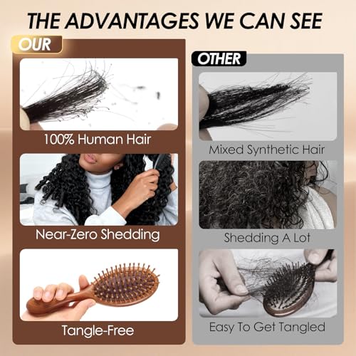 Lynch 15A Burmese Curly Bundles Human Hair, 22 Inch 1 Bundle 3C4A Water Wave Quick Weave with Spiral Curly End, Real 100% Unprocessed Kinky Curly Raw Human Hair Extensions for Women Natural Black