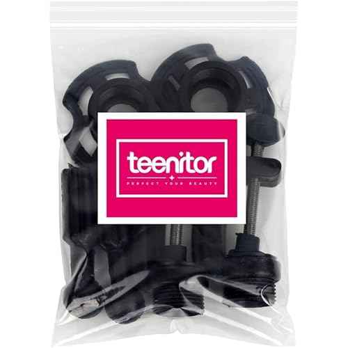 Teenitor Wig Mannequin Head Stand, 2 Pack Cosmetology Manikin Stand Mannequin Head Holder Clamp Black Wig Stand Holder