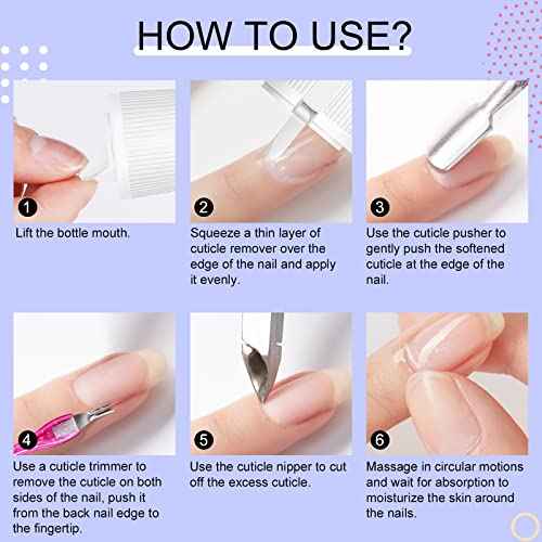 SAVILAND Cuticle Remover Kit Professional Nail Care Manicure Kit - 2.03 OZ Cuticle Remover Liquid Cream with Cuticle Trimmer, Cuticle Nipper and Cuticle Pusher, Christmas Gifts for Women