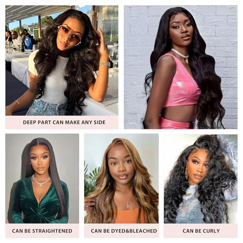 250 density human hair wig Lace Front Wigs Human Hair Pre Plucked glueless wigs human hair Body Wave Wigs Human Hair Wigs For Black Women 13x6 lace Frontal Wigs Bleached Knots 20 Inch
