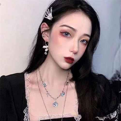 Halloween Skeleton Hands Hair Clips for Women Girls Rhinestone Skull Hair Clip Goth Punk Horror Hair Barrette Cosplay Costume Hair Accessories for Women Skeleton Hair Pins