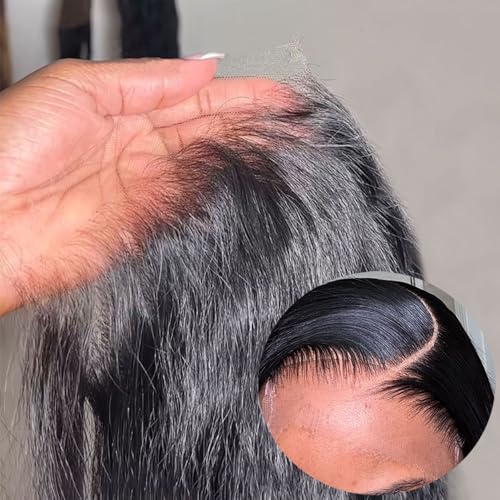 Body Wave 0.095mm Real HD 5x5 Lace Closure Invisible and Breathable Real HD Lace Closure 100% Human Hair with Tiny Single Knots Full Density Hair Natural Hairline (20inches)