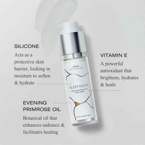 ESTAS Beauty Scar Silicone Cream - Sleep Salve with Vitamin E to help reduce the appearance of scars 1 oz - for Face & Body Scars, Including Surgical, Burn, C-Section & Acne Scars