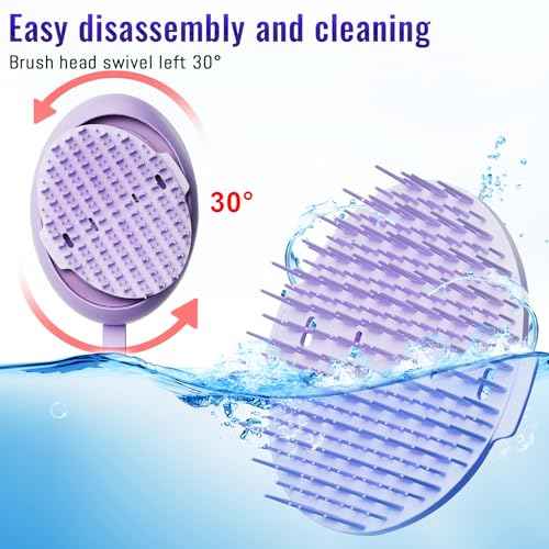 Scalp Massager Hair Growth Brush - Electric Head Massager Relax Scalp Stress - Unique Birthday Gifts for Women - Sonic Vibration Comb for Stimulating Follicles - Purple