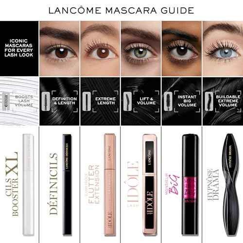 Lanc?me Lash Id?le Lash-Lifting & Volumizing Mascara - Black Mascara for Instant Volume, Length & Lift - Smudge Proof & Up To 24H Wear - Black