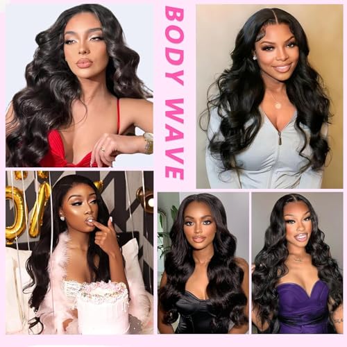 12A Body Wave Bundles Human Hair 16 18 20 Inch Human Hair Bundles 100% Unprocessed Brazilian Virgin Hair 3 Bundles Weave for Women Natural Color