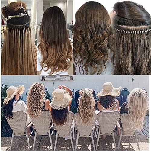 1000Pcs Non-Silicone Nano Ring Nano Lined Beads for Nano Ring Hair Extensions Hair Tinsel Feather Hair Extensions (2.5mm, Black)
