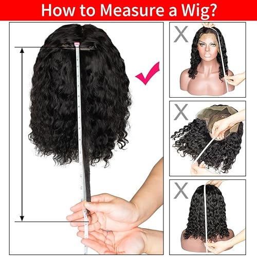 Nakkia 26 Inch Deep Wave Lace Front Wigs Human Hair 13x6 HD Transparent Lace Frontal Wig 180% Density Deep Curly Wet and Wavy Human Hair Pre Plucked Glueless Wigs for Women Natural Color