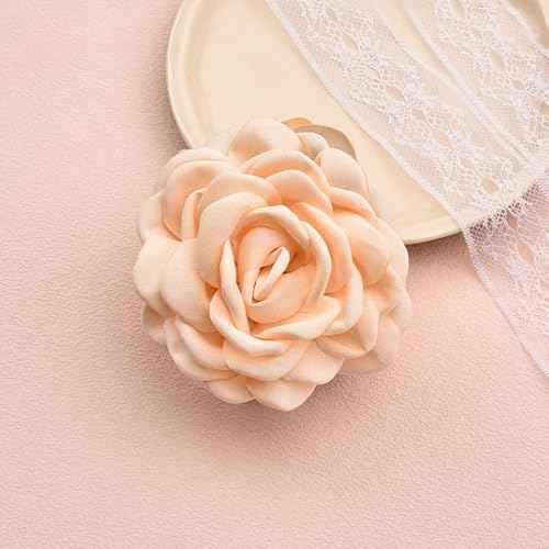 White Rose Hair Claw for Women Girls Nonslip Flower Hair Clip for Long Hair Accessories for Girls Sweet Hair Accessory for Vacation Parties Daily Wear Christmas Birthday Gifts for Women Girls