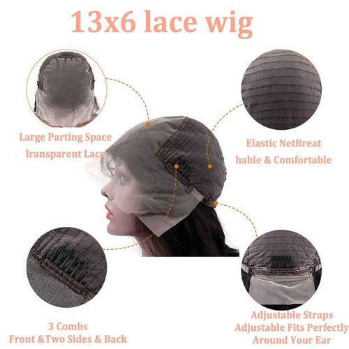 KINSTAR 13x6 Reddish Brown Lace Front Wigs Human Hair HD Lace Front Wigs Human Hair 180 Density Body Wave Frontal Wigs Human Hair with Baby Hair Colored Glueless Wigs 14Inch