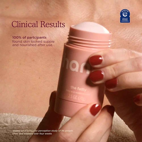 HANNI Fatty Body Moisturizer Stick with Fatty Acids, Travel Size Friendly Solid Lotion for Plumping and Hydration, Fragrance-Free and Safe for Sensitive Skin, 2.5 oz (Pack of 2)