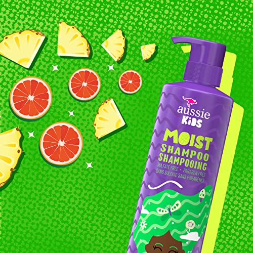 Aussie Kids Hair Care Bundle Set Including: Shampoo (16 Fl Oz), Conditioner (16 Fl Oz) & Detangler Spray (8 Fl Oz), Paraben- Freem Sulfate-Free, Dye-Free, Cruelty-Free, Tangle-Free Styling