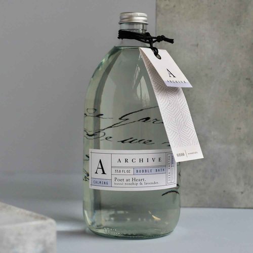Archive Journey Within Bubble Bath for Adults, 33.8 fl. oz. – Lavender & Earthy Rosehip Fragrance – Blend of Natural Oils, Refine Bath Bubbles for Women or Men, Adult Bubble Bath