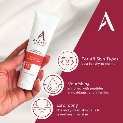 Alpha Enhanced Renewal 2oz and Enhanced Wrinkle Repair 1.05oz and Essential Facial Moisturizer with Acid 2oz