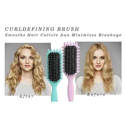 Curly Hair Brush,2025 Curly Hair Products Curl Defining Brush, Bounce Defining Hair Shaping for Women Men Reduce Pulling and Separa Thanksgiving Christmas Gifts
