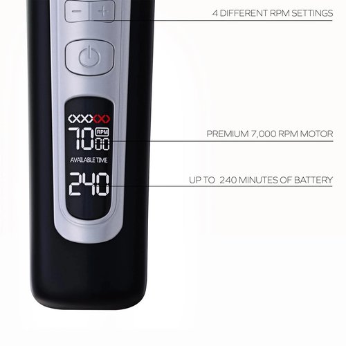 Fadify 2.0 Cordless Hair Clipper with Precision Guards, Hair Trimmer for Professional Home Use, Ceramic Blades, Rechargeable Battery & LED Display, Beard Trimmer, Eco-Friendly Design