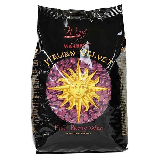 Waxness Italian Velvet Full Body Hard Wax 2.2 Pound / 1 kg Pack of 2
