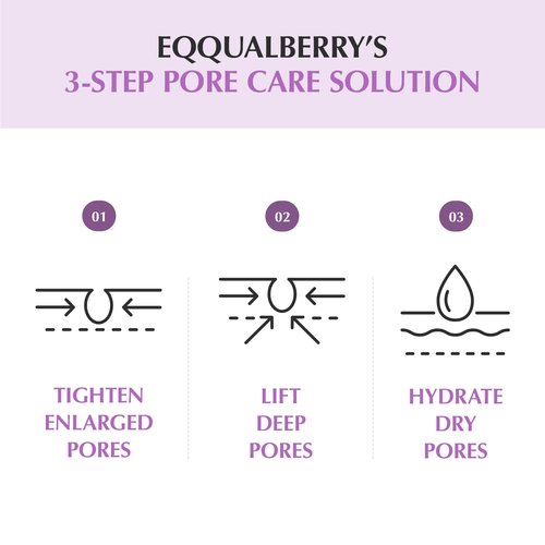 EQQUALBERRY Purple Rice 3-Step Pore Care & Glass Skin Trio – Cleansing Oil, Pack Cleanser & Pore Minimizing Serum | Complete Korean Skincare for Double Cleansing, Pore Refining & Skin Prep
