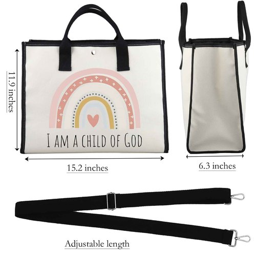 WCGXKO Religious Gift Goddaughter Gifts I am a Child of God First Communion Gifts Baptism Gift for Godchild (CHILD OF GOD LT), Black