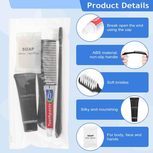 LLHQAMT Hygiene Kit, Personal Hygiene Kit with Individual Package, Bulk Hygiene Supplies are Suitable for Travel, Hotel, Camping, Household (50 Set)