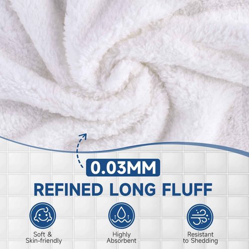 TEAWOO Coral Velvet Washcloths Bulk -240 Pack, Highly Absorbent and Soft White Face Towels, Multi-Purpose Washcloths and Hand Towels for Bathroom, Hotel, Spa and Gym, 12 x 12 inches