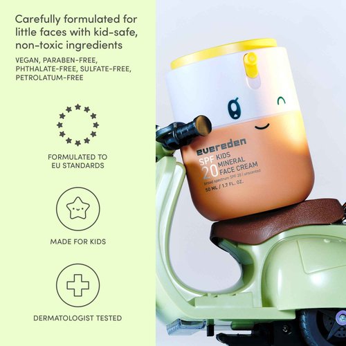 Evereden Sports Kids Shampoo with Cleansing Clay and Face Cream with SPF 20 set | Made With Clean and Non-toxic Ingredients | For Kids with Any Hair Type