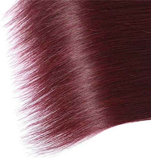 Peenoll Bundles Human Hair 18 20 22 Inch Straight Wave Human Hair Bundles Brazilian Burgundy 99J 12A Unprocessed Brazilian Virgin Quick Weave for Black Women